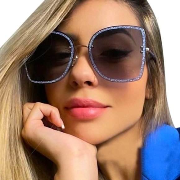 JIMMY CHOO LETI/S LKS GOLD BLUE AUTHENTIC SUNGLASSES - Picture 3 of 14